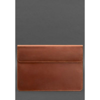 Кожаный чехол-конверт на магнитах для MacBook Pro 15 - 16'' Светло-коричневый